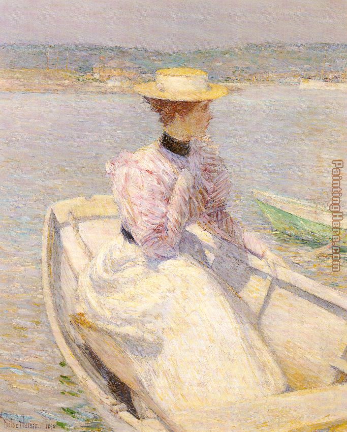 The White Dory Gloucester painting - childe hassam The White Dory Gloucester art painting